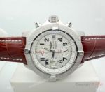 Replica Breitling Super Avenger II White Dial Brown Leather Band Watch